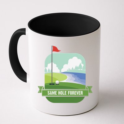 Same Hole Forever Funny Golf Bachelor Party Pre Wedding Mug