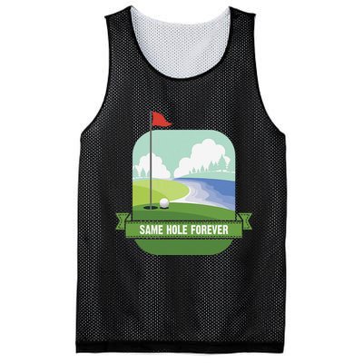 Same Hole Forever Funny Golf Bachelor Party Pre Wedding Mesh Reversible Basketball Jersey Tank