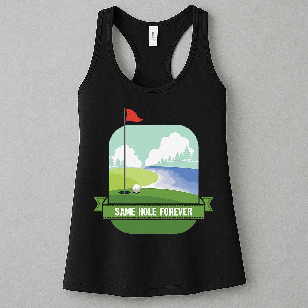 Same Hole Forever Funny Golf Bachelor Party Pre Wedding Womens Tank Top