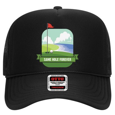 Same Hole Forever Funny Golf Bachelor Party Pre Wedding Hat