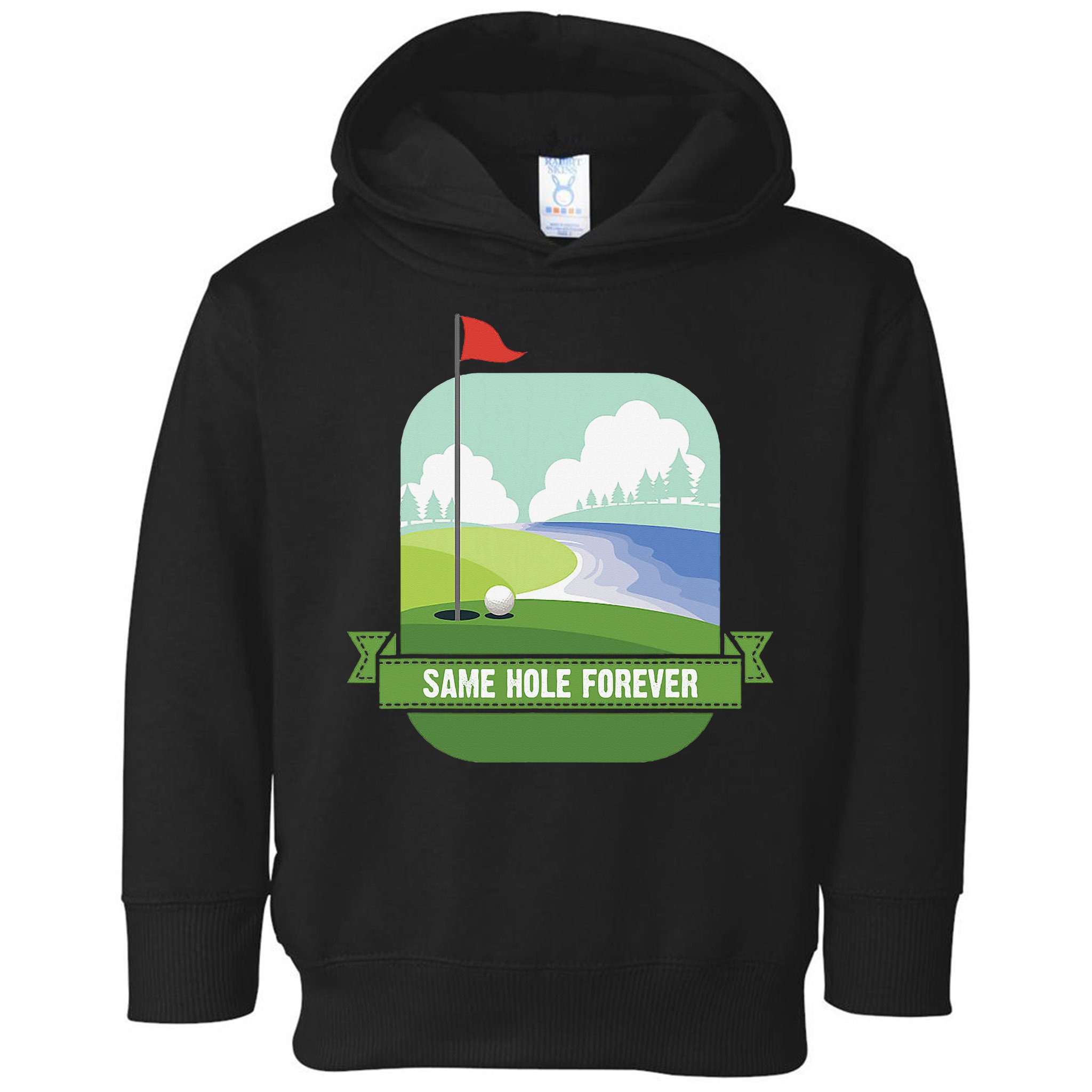 Same Hole Forever Funny Golf Bachelor Party Pre Wedding Toddler Hoodie