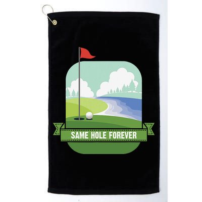 Same Hole Forever Funny Golf Bachelor Party Pre Wedding Golf Towel