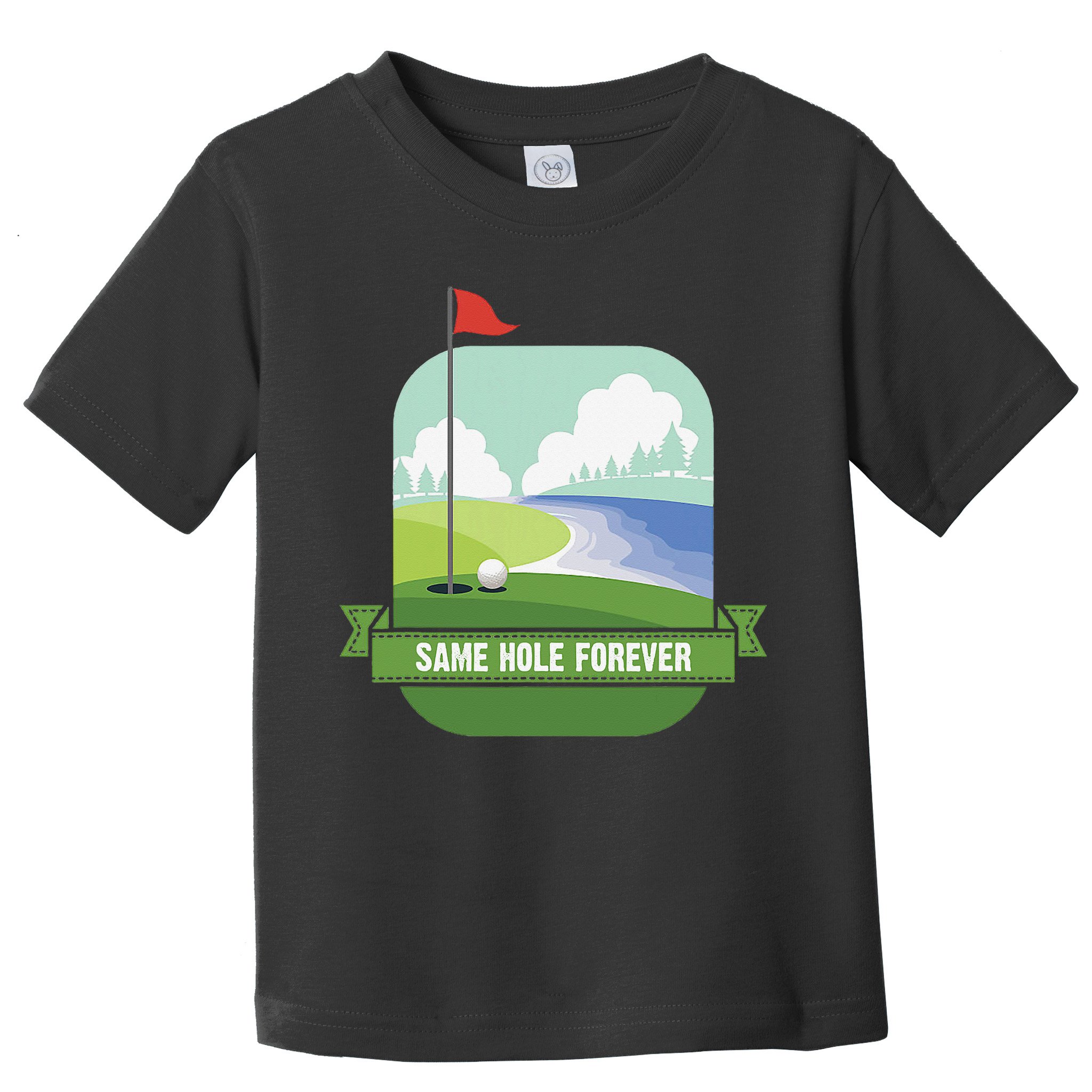 Same Hole Forever Funny Golf Bachelor Party Pre Wedding Toddler T-Shirt