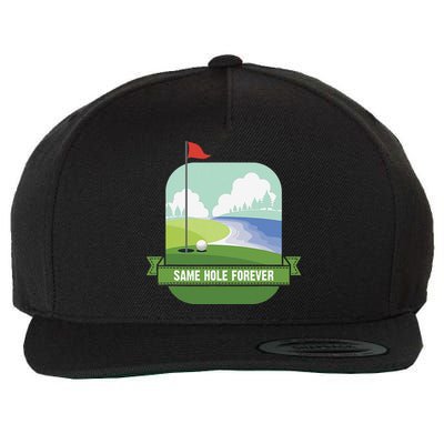 Same Hole Forever Funny Golf Bachelor Party Pre Wedding Wool Snapback Cap