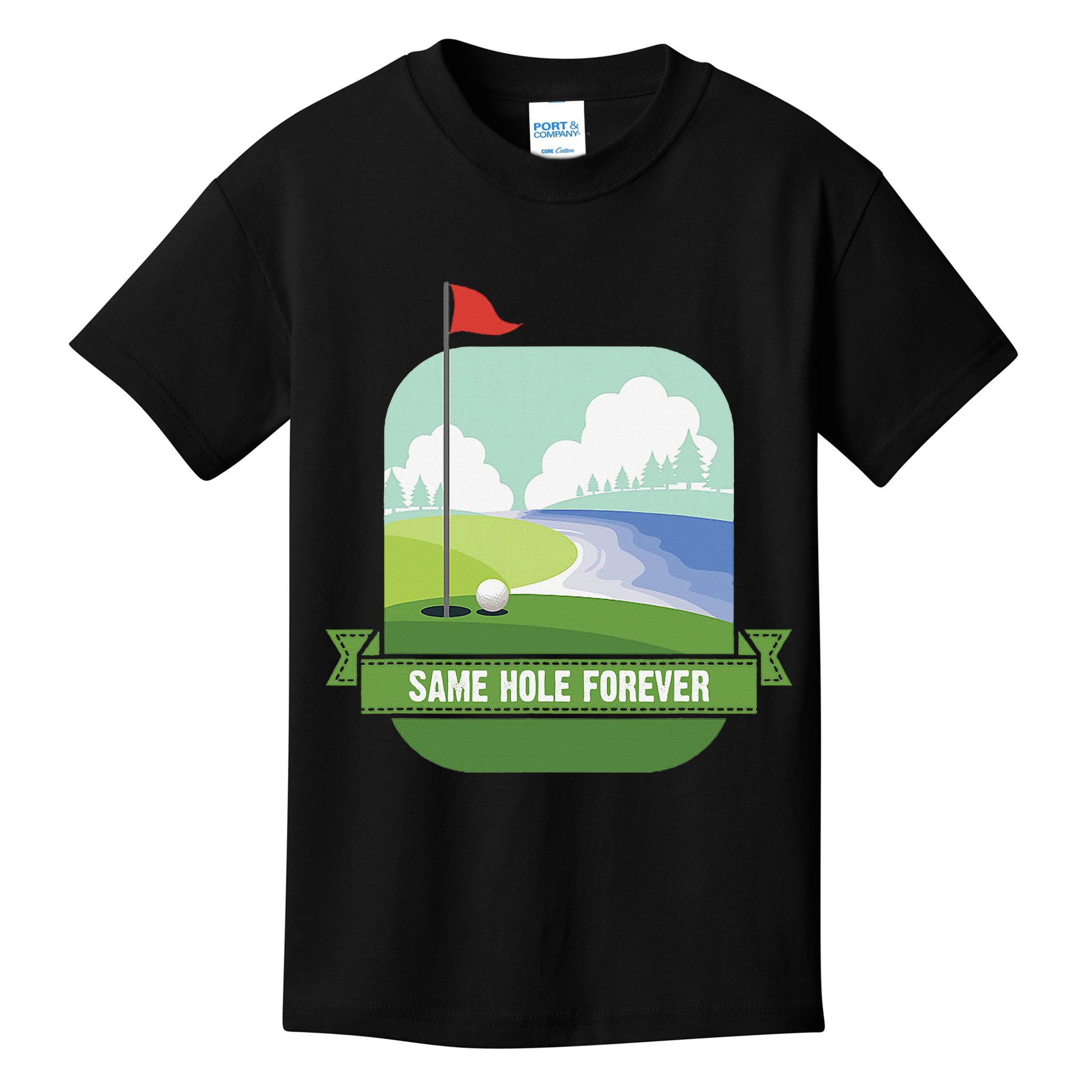 Same Hole Forever Funny Golf Bachelor Party Pre Wedding Kids T-Shirt