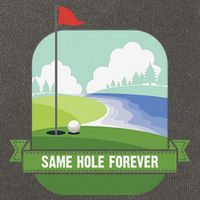 Same Hole Forever Funny Golf Bachelor Party Pre Wedding Cotton Canvas Backpack