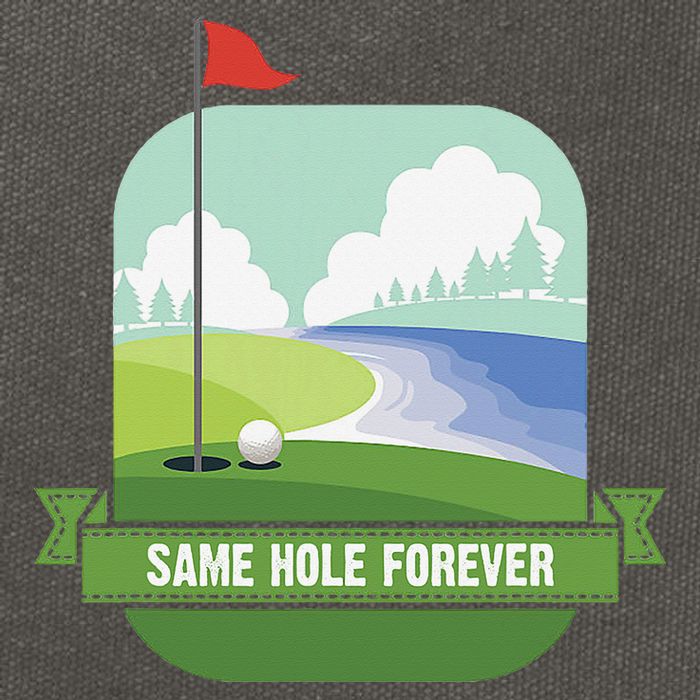 Same Hole Forever Funny Golf Bachelor Party Pre Wedding Cotton Canvas Backpack
