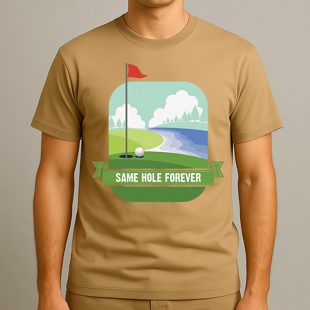 Same Hole Forever Funny Golf Bachelor Party Pre Wedding T-Shirt