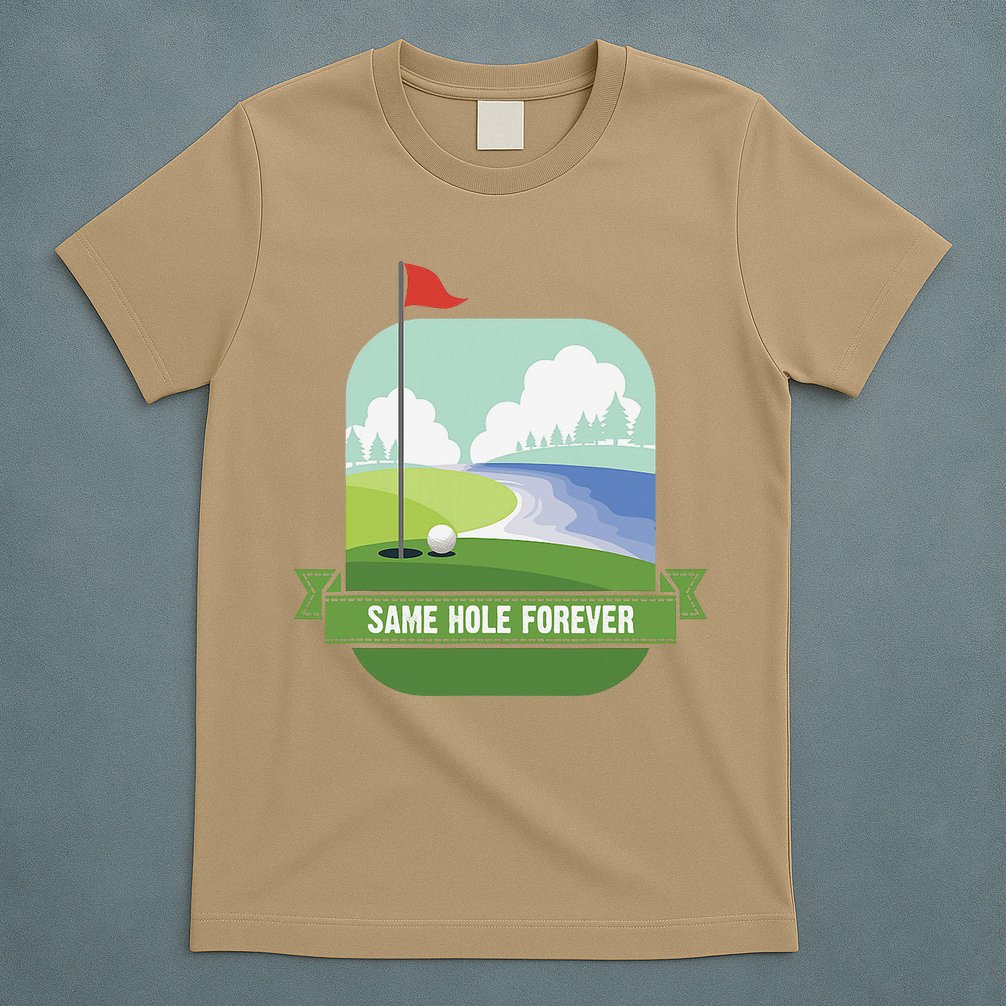 Same Hole Forever Funny Golf Bachelor Party Pre Wedding T-Shirt