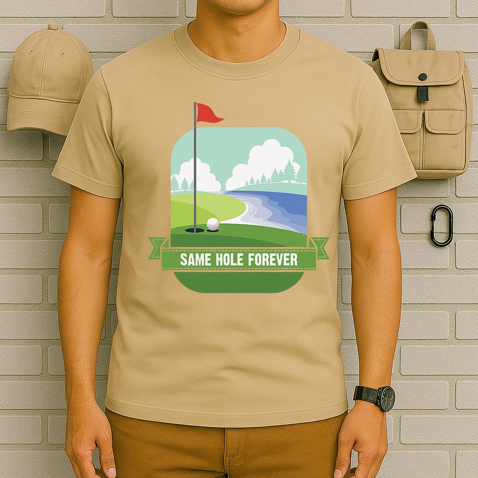 Same Hole Forever Funny Golf Bachelor Party Pre Wedding T-Shirt