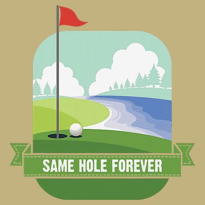 Same Hole Forever Funny Golf Bachelor Party Pre Wedding T-Shirt