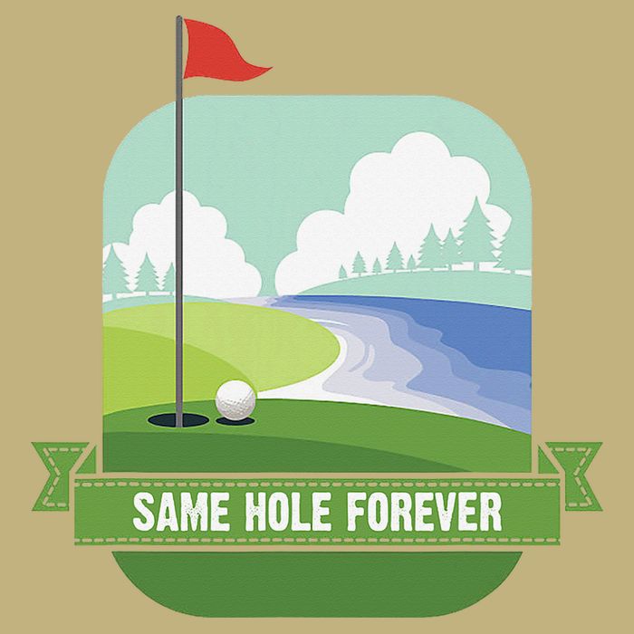 Same Hole Forever Funny Golf Bachelor Party Pre Wedding T-Shirt