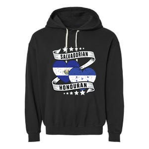 Salvadorian Honduran Flag Honduras Y El Salvador Sweatshirt Garment-Dyed Fleece Hoodie