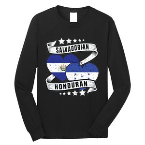 Salvadorian Honduran Flag Honduras Y El Salvador Sweatshirt Long Sleeve Shirt