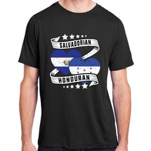 Salvadorian Honduran Flag Honduras Y El Salvador Sweatshirt Adult ChromaSoft Performance T-Shirt