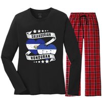 Salvadorian Honduran Flag Honduras Y El Salvador Sweatshirt Women's Long Sleeve Flannel Pajama Set 