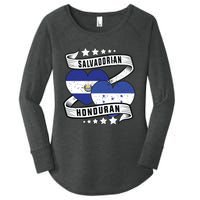 Salvadorian Honduran Flag Honduras Y El Salvador Sweatshirt Women's Perfect Tri Tunic Long Sleeve Shirt