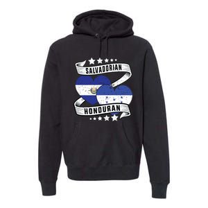 Salvadorian Honduran Flag Honduras Y El Salvador Sweatshirt Premium Hoodie