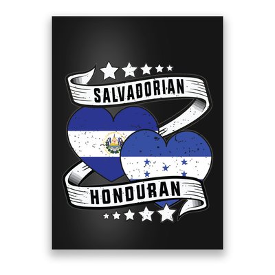 Salvadorian Honduran Flag Honduras Y El Salvador Sweatshirt Poster