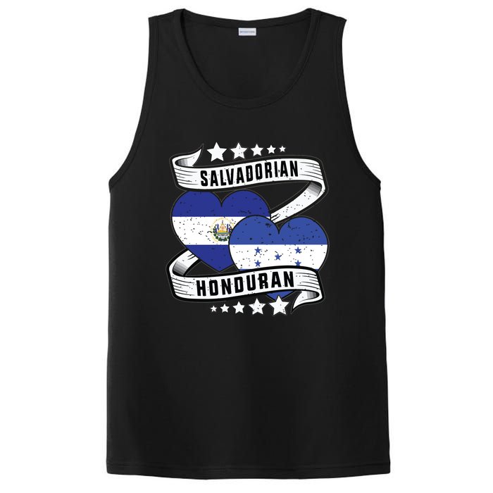 Salvadorian Honduran Flag Honduras Y El Salvador Sweatshirt PosiCharge Competitor Tank