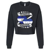 Salvadorian Honduran Flag Honduras Y El Salvador Sweatshirt Cropped Pullover Crew