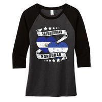 Salvadorian Honduran Flag Honduras Y El Salvador Sweatshirt Women's Tri-Blend 3/4-Sleeve Raglan Shirt