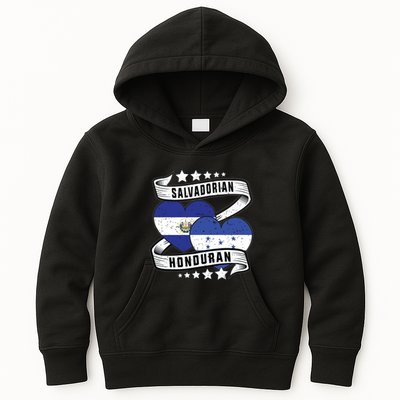 Salvadorian Honduran Flag Honduras Y El Salvador Sweatshirt Kids Hoodie