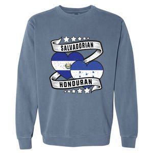 Salvadorian Honduran Flag Honduras Y El Salvador Sweatshirt Garment-Dyed Sweatshirt