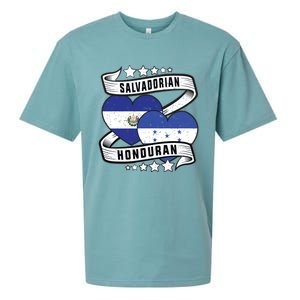 Salvadorian Honduran Flag Honduras Y El Salvador Sweatshirt Sueded Cloud Jersey T-Shirt