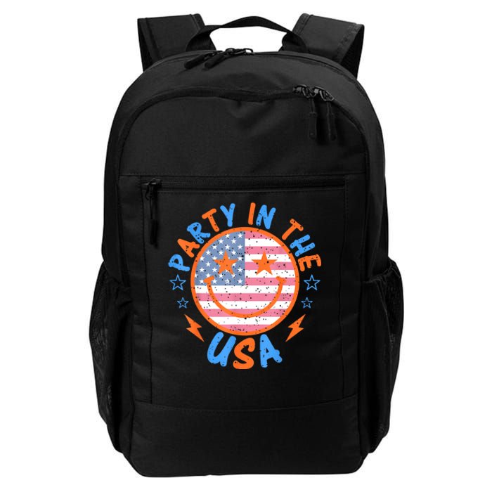 Smile Happy Face Party In The USA American Flag 4th Of July Daily Commute Backpack