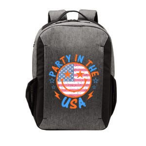 Smile Happy Face Party In The USA American Flag 4th Of July Vector Backpack