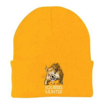 Squirrel Hunter Funny Squirrel Shooting Hunting Cool Gift Knit Cap Winter Beanie