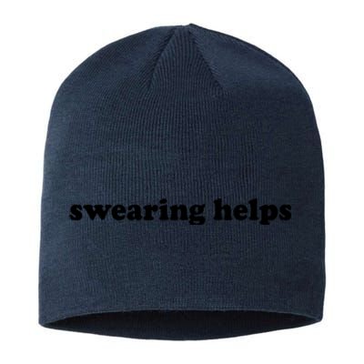 Swearing Helps Funny Sarcastic Humor Shirts For Women Sustainable Beanie