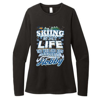 Skiing Husband Funny Funny Gift Womens CVC Long Sleeve Shirt