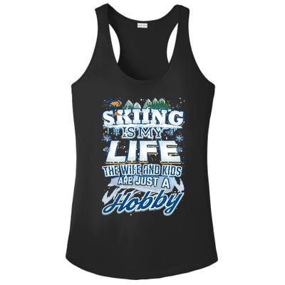 Skiing Husband Funny Funny Gift Ladies PosiCharge Competitor Racerback Tank