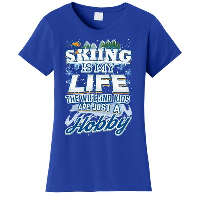 Skiing Husband Funny Funny Gift Women's T-Shirt