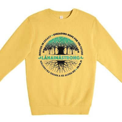 Spreading Hope For Future Strong Support Lahaina Hawaii Premium Crewneck Sweatshirt