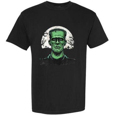 Scary Halloween Frankenstein Monster Face Munster Garment-Dyed Heavyweight T-Shirt