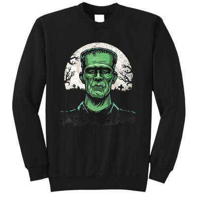 Scary Halloween Frankenstein Monster Face Munster Sweatshirt