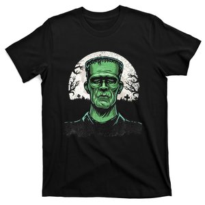 Scary Halloween Frankenstein Monster Face Munster T-Shirt