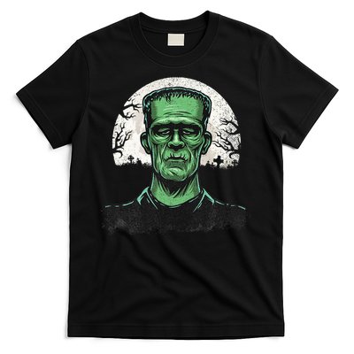 Scary Halloween Frankenstein Monster Face Munster T-Shirt