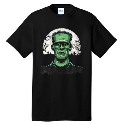 Scary Halloween Frankenstein Monster Face Munster Tall T-Shirt