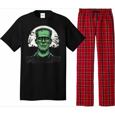 Scary Halloween Frankenstein Monster Face Munster Pajama Set