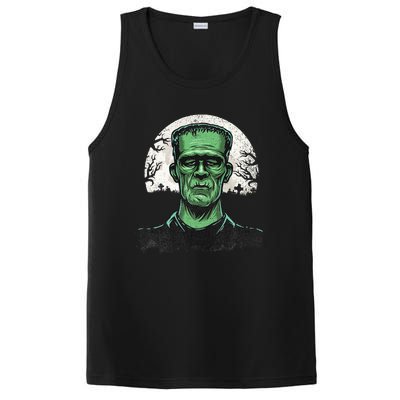 Scary Halloween Frankenstein Monster Face Munster PosiCharge Competitor Tank