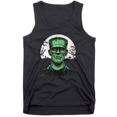 Scary Halloween Frankenstein Monster Face Munster Tank Top