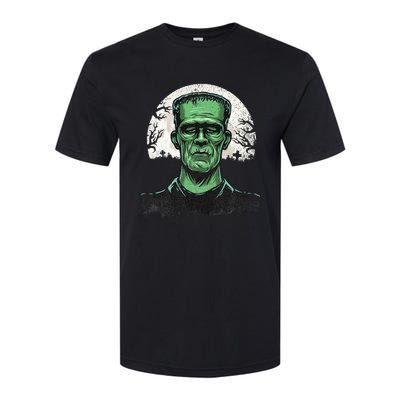 Scary Halloween Frankenstein Monster Face Munster Softstyle CVC T-Shirt