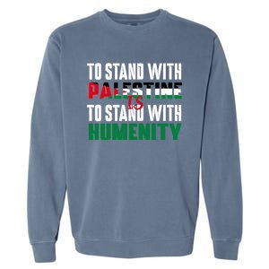 Scattered Humanity For Free Gaza Gazabombing Garment-Dyed Sweatshirt