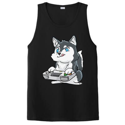 Siberian Husky Gaming Kawaii Gift for Gamers and Dog Lovers PosiCharge Competitor Tank