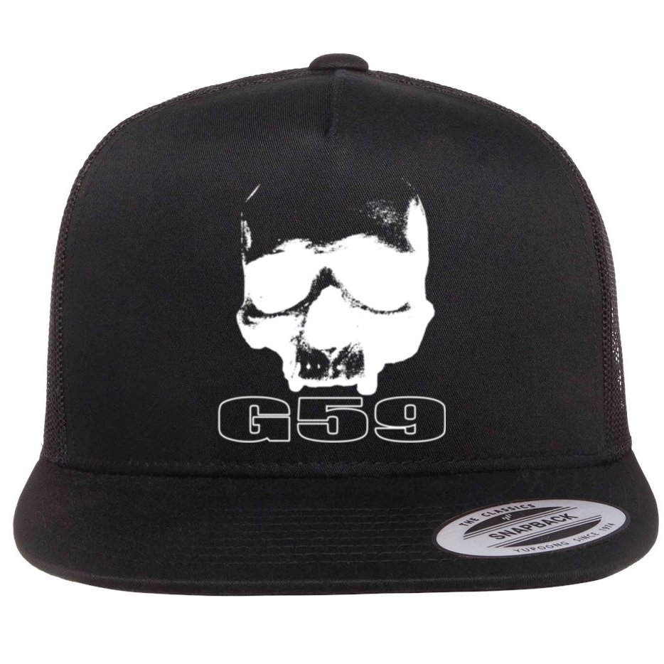 Skull Head G59 Greyday 2 Sides Flat Bill Trucker Hat