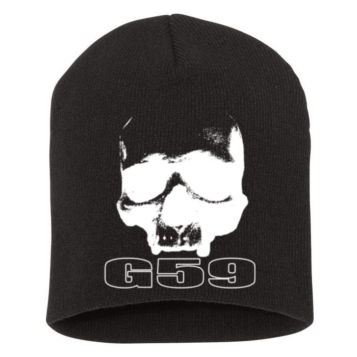 Skull Head G59 Greyday 2 Sides Short Acrylic Beanie